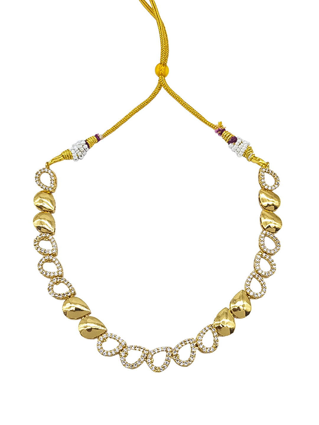Premium Sayara Collection Elegant Ruby & CZ Necklace Set 22141N