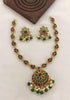 Premium Sayara Collection Elegant Ruby and emerald CZ Necklace Set - Griiham