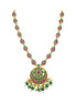Premium Sayara Collection Elegant Ruby and emerald CZ Necklace Set - Griiham