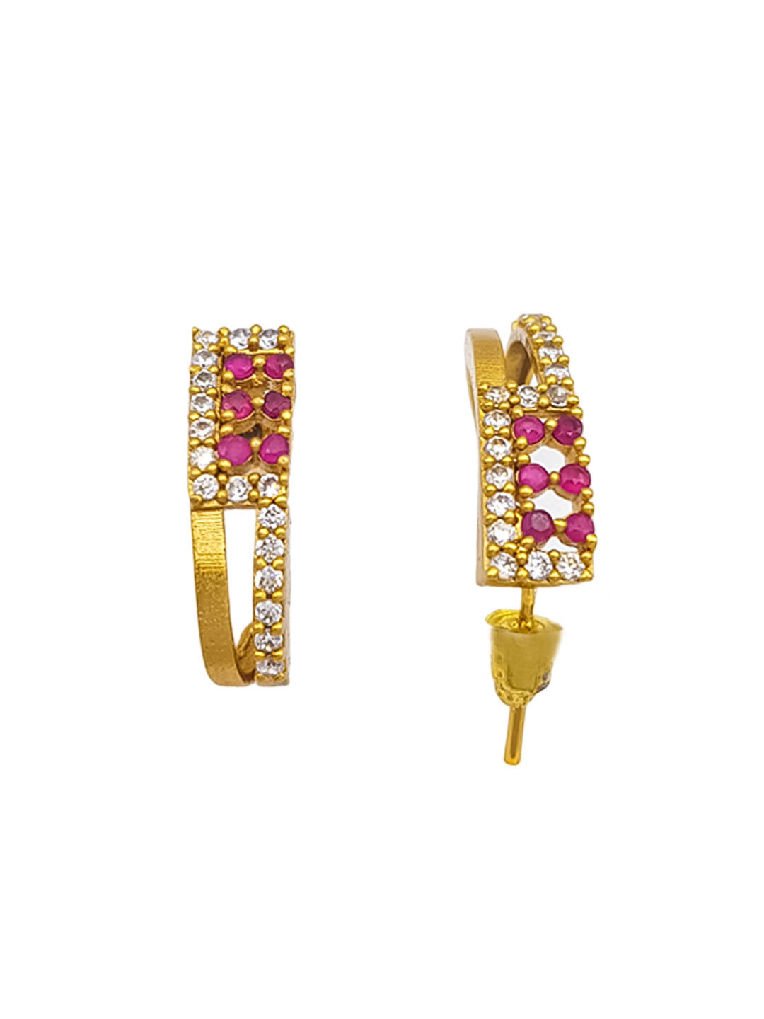 Premium Sayara Collection Elegant Ruby & cz Necklace Se 22175N