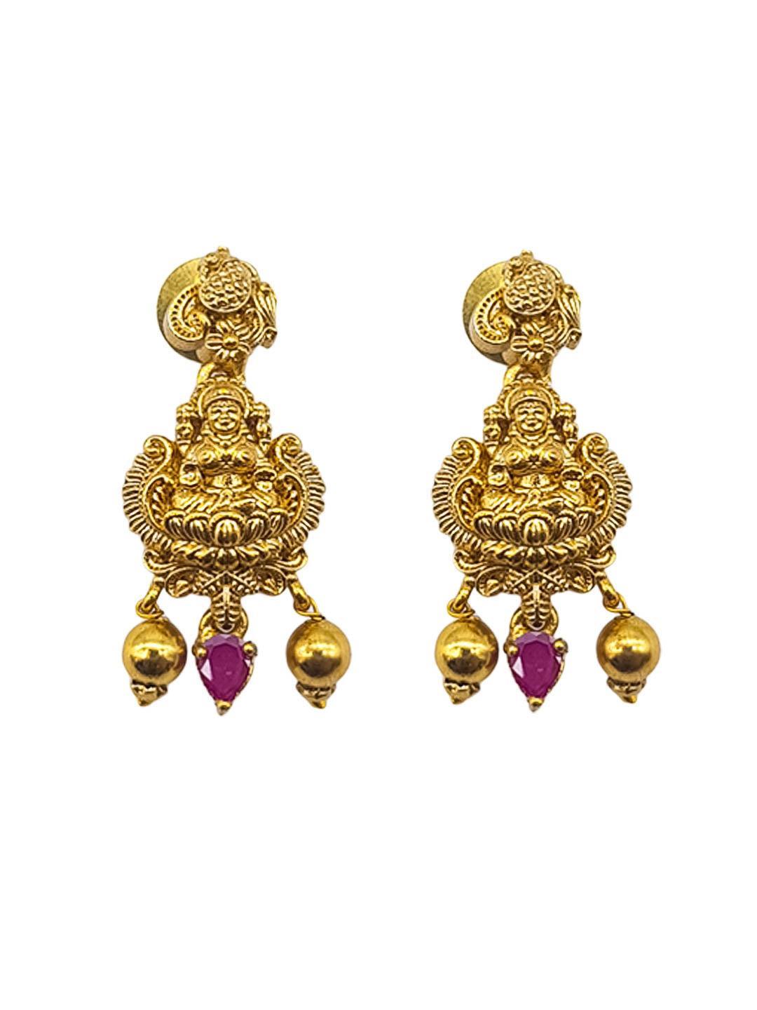 Premium Sayara Collection Elegant Ruby & emerald Necklace Set with laxmi - Griiham