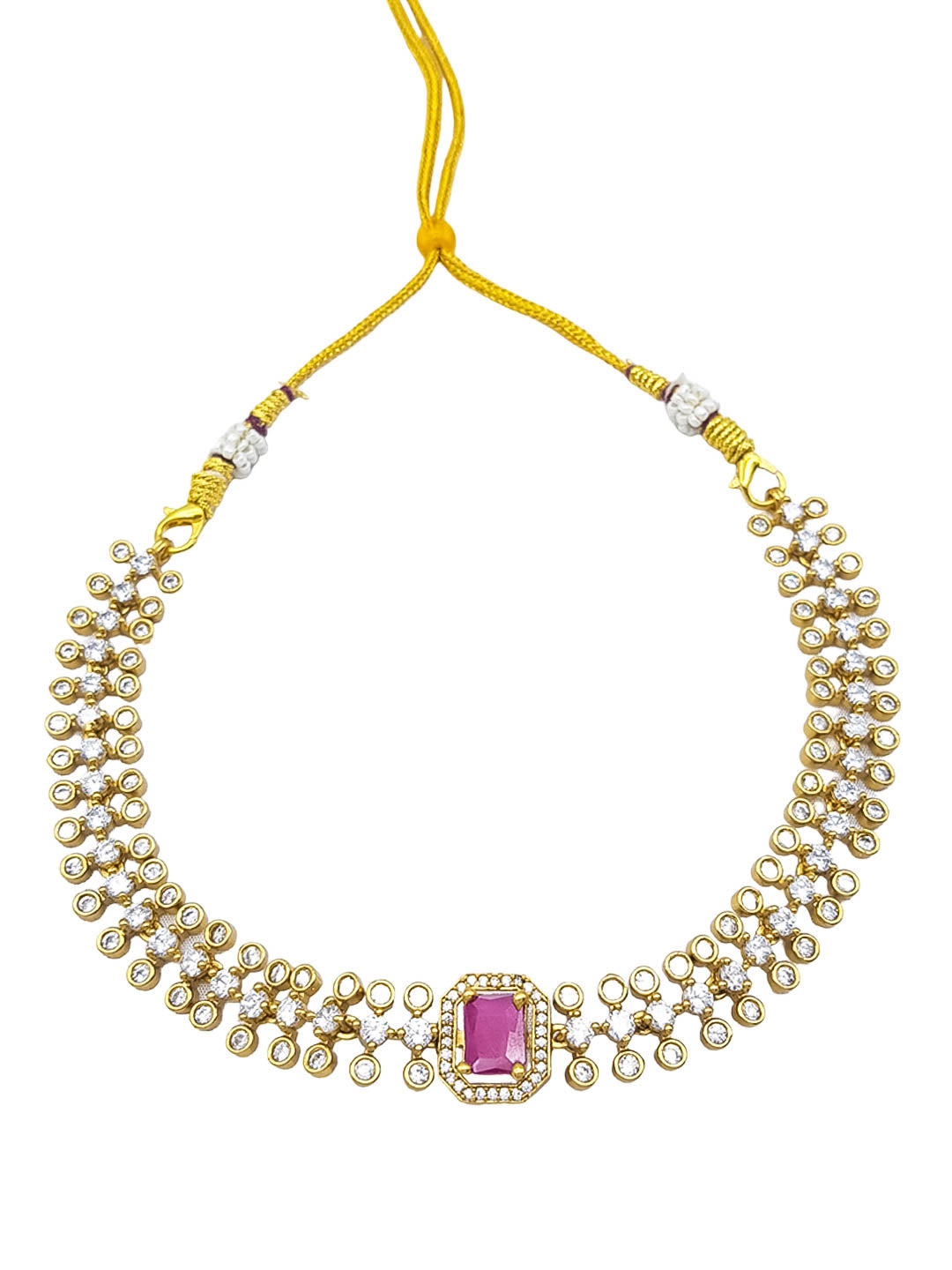 Premium Sayara Collection Interchangeable Stone Choker Necklace Set 22281N