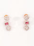 Premium Sayara Collection Rose Gold Plated Necklace set white CZ Stone 8814N