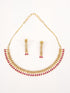 Premium Sayara Collection Star Necklace set with drop shaped Red stones 8750N - Griiham