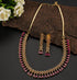 Premium Sayara Collection Star Necklace set with drop shaped Red stones 8750N - Griiham