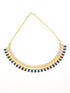 Premium Sayara Collection Two line star Necklace with Blue CZ Stones 8739N - Griiham