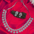 Premium White Gold Plated with sparkling White CZ stones Designer Necklace Set 8925N - Griiham