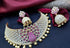 Exclusive Yellow Gold Finish Premium CZ/AD with Ruby Choker Peacock Design bridal/non bridal purpose Bridal Party wear NTB10-1990-3184N
