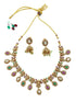 Premium gold finish Cute Short Necklace Set with Multi color AD Stones 16856N - Griiham