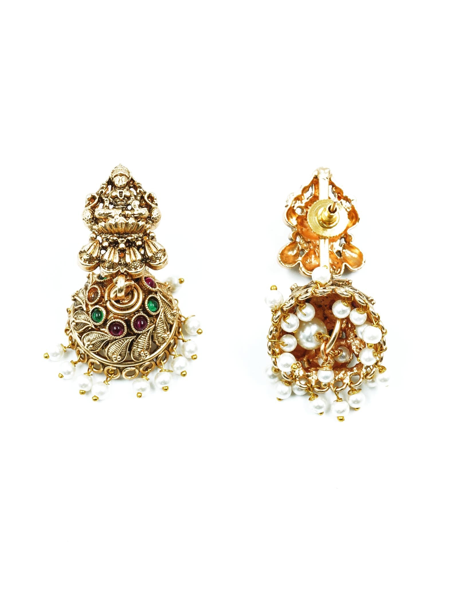 Premium gold finish Designer Long Hara Necklace Set with AD Stones 16867N