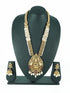 Premium gold finish Designer Long Hara Necklace Set with AD Stones - Griiham