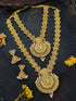 Premium gold finish Long Hara Necklace Set with CZ Stones 17047N