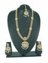 Premium gold finish Long Hara Necklace Set with CZ Stones with Tikka 16704N - Griiham