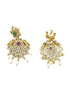 Premium gold finish Long Hara Necklace Set with CZ Stones with Tikka 16704N - Griiham