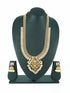 Premium gold finish Long Necklace Set with AD Stones 16866N - Griiham