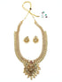Premium gold finish Long Necklace Set with AD Stones 16866N - Griiham
