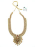 Premium gold finish Long Necklace Set with AD Stones 16866N - Griiham