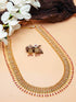 Premium gold finish Long Necklace Set with CZ Stones 16857N - Griiham