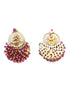 Premium gold finish Pearl Necklace Set with colours 16230N