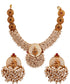 Premium gold finish Pearl Necklace Set with colours 16230N - Griiham