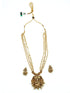Premium gold finish Pendant Set with Multi color AD Stones 16855N - Griiham