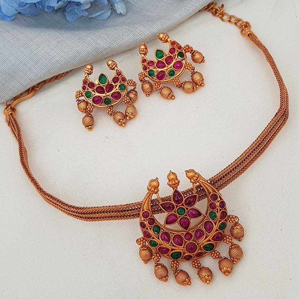 Premium moon design Necklace set 6291N