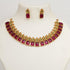 Premium quality Color stone short necklace set 9290N - Griiham
