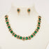 Premium quality Color stone short necklace set 9306N