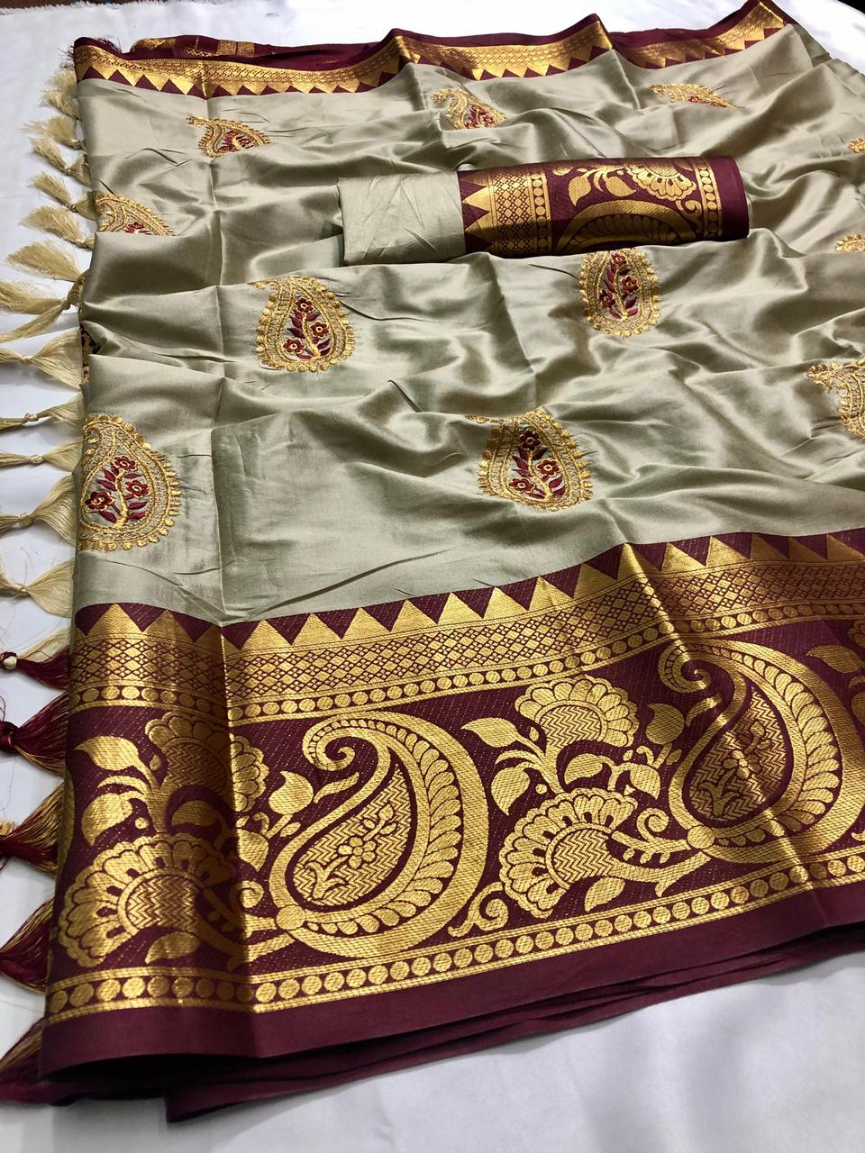 Pure Mercerised Cotton Silk in Exclusive Border Design Saree 18622N