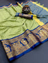 Pure Mercerised Soft Semi-silk in Exclusive Border Design Minawork Saree 15198N