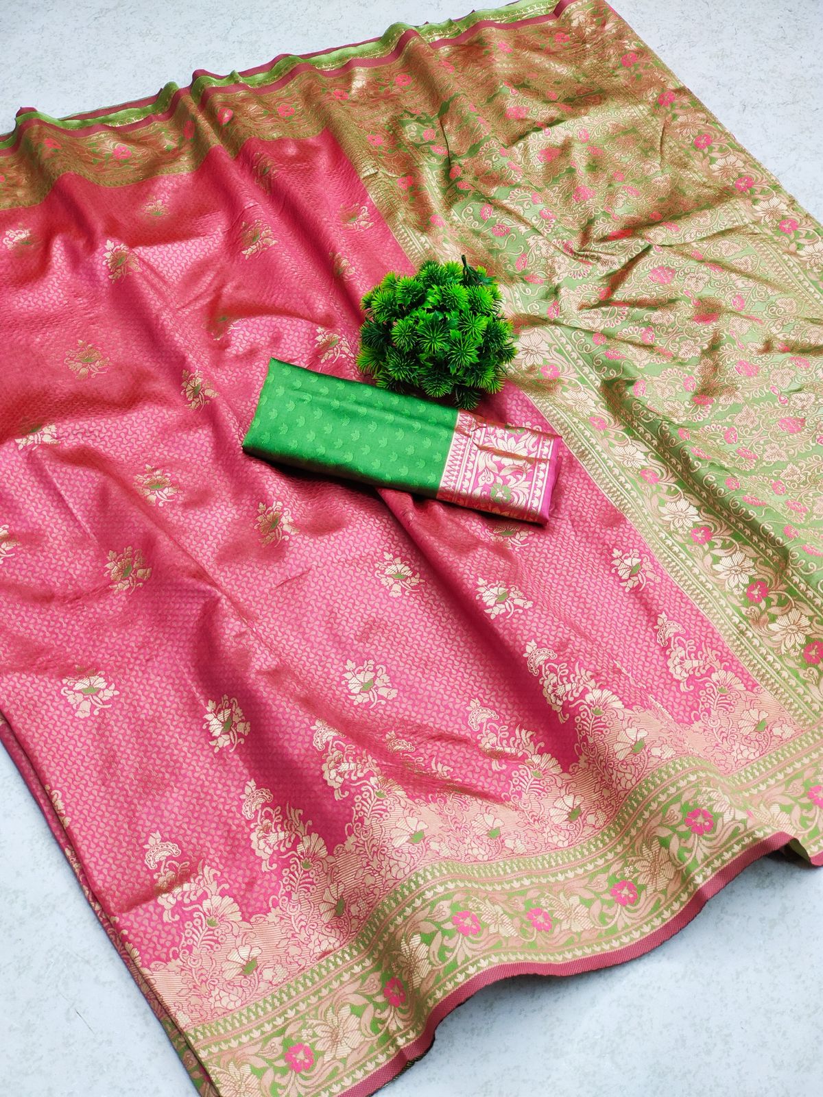 Pure Soft Semi-Silk Saree With Jacquard Border 21135N