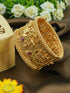 Rajwadi Gold Plated single designer Bangle/Kada Laxmi Elephant motif 10889B - Griiham
