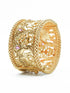 Rajwadi Gold Plated single designer Bangle/Kada Laxmi Elephant motif 10894 - Griiham