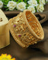 Rajwadi Gold Plated single designer Bangle/Kada Laxmi Elephant motif 10894 - Griiham