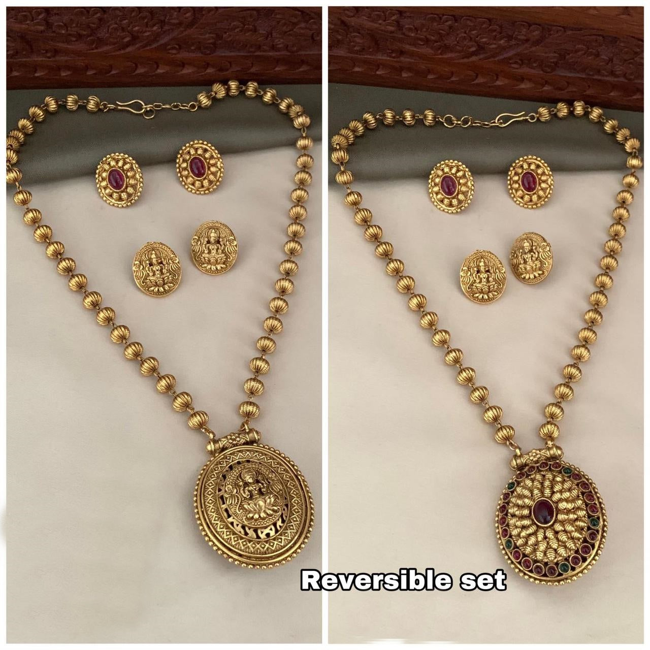Reversible Pendant Set with AD Stones 22121N