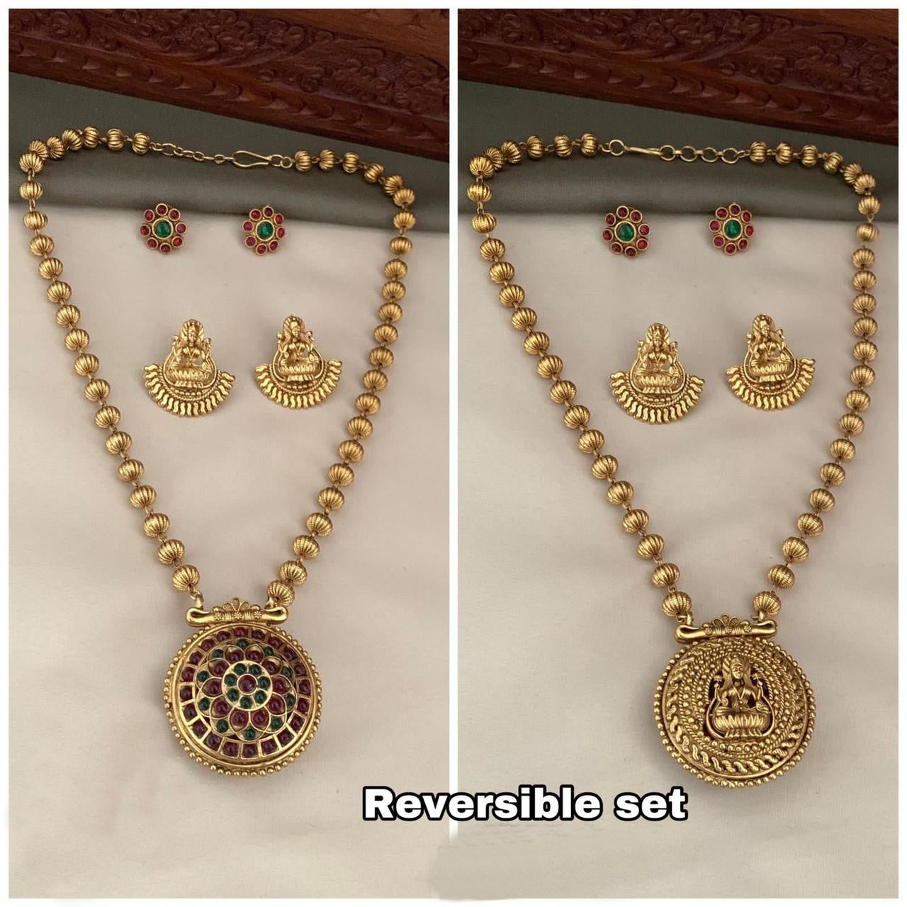Reversible Pendant Set with AD Stones 22124N