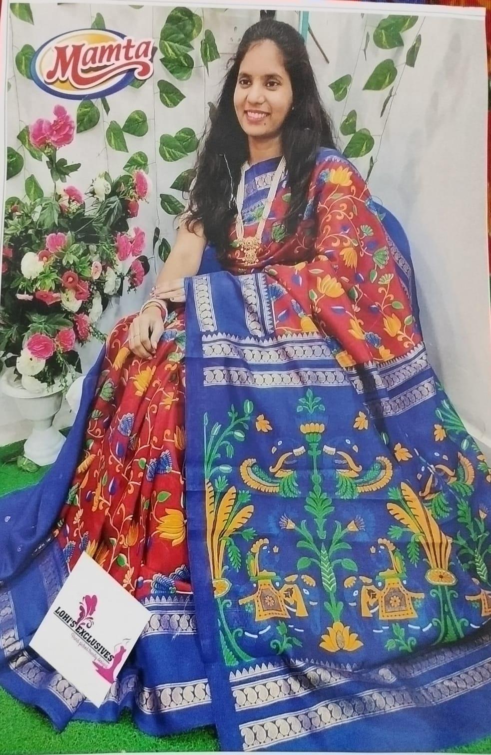 SOFT BANARAS GAYATRI Semi-silk SAREE 15948N - Griiham