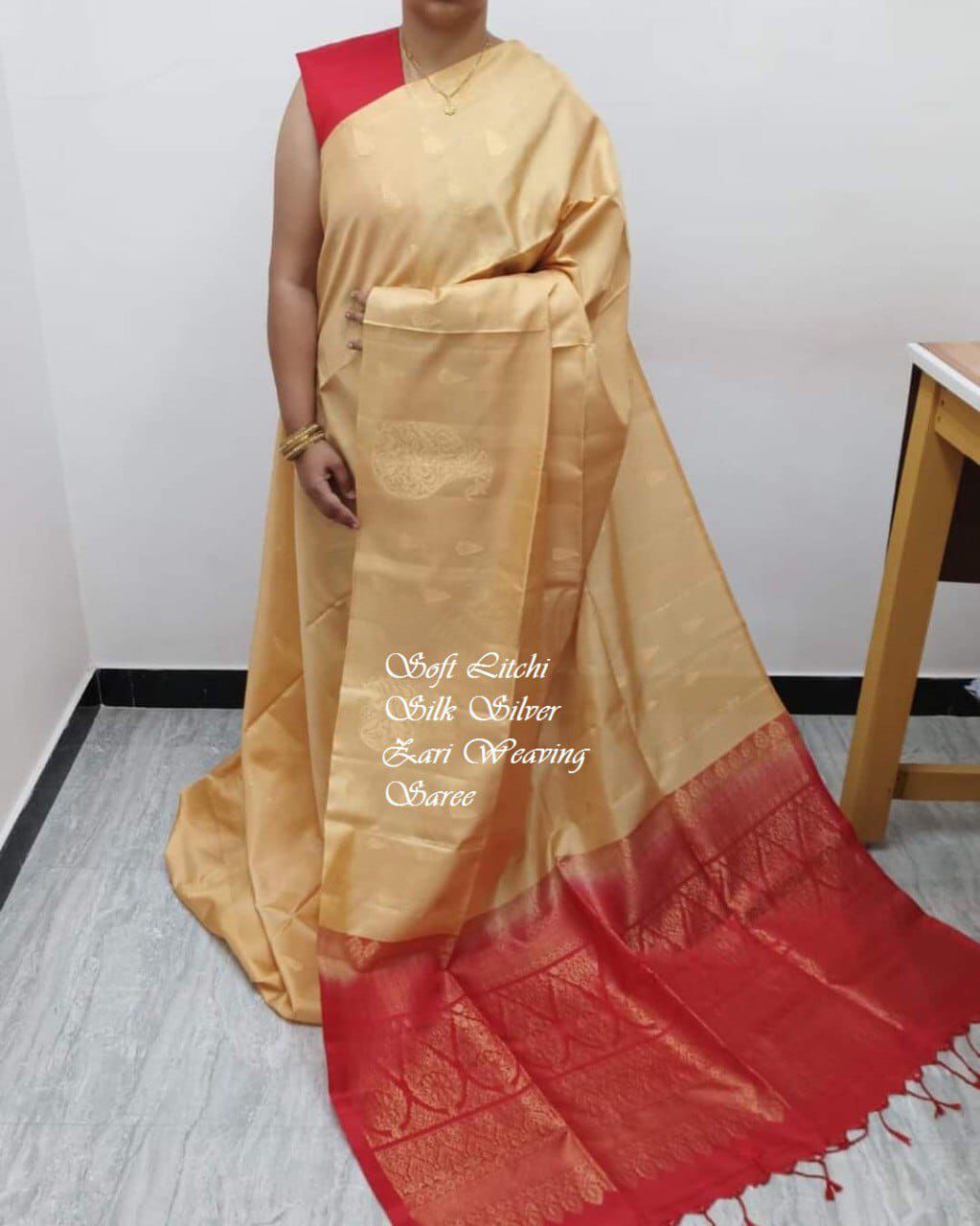 SOFT LICHI Semi-silk CLOTH saree 13215N