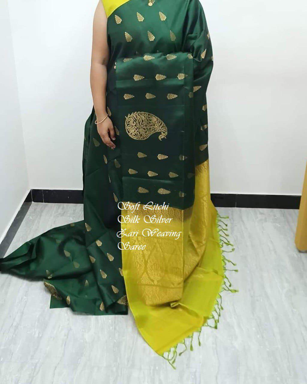 SOFT LICHI Semi-silk CLOTH saree 13215N - Griiham