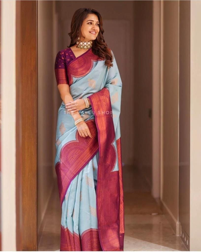 SOFT LICHI Semi-silk CLOTH saree 17463N