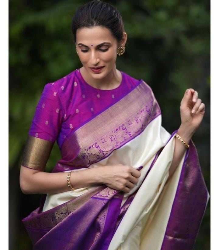 SOFT LICHI Semi-silk CLOTH saree 20629N