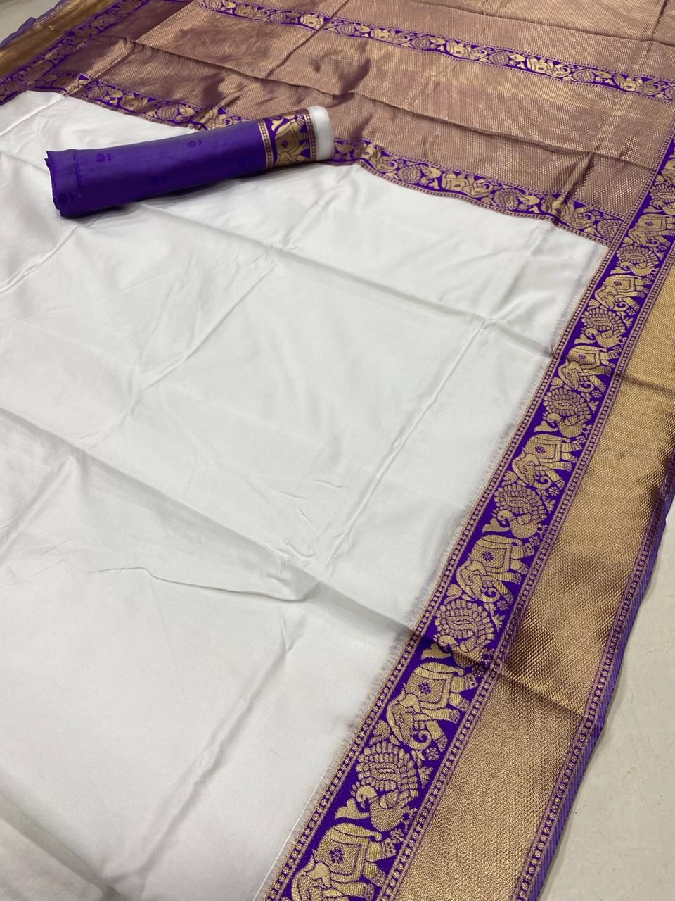 SOFT LICHI Semi-silk CLOTH saree 20629N