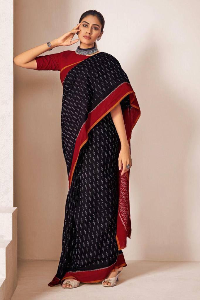 SOFT mono- cotton print SAREES 16148N