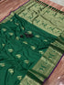 SOFT saree with glittering zari  jharonkas, jacquard work border saree 16609N