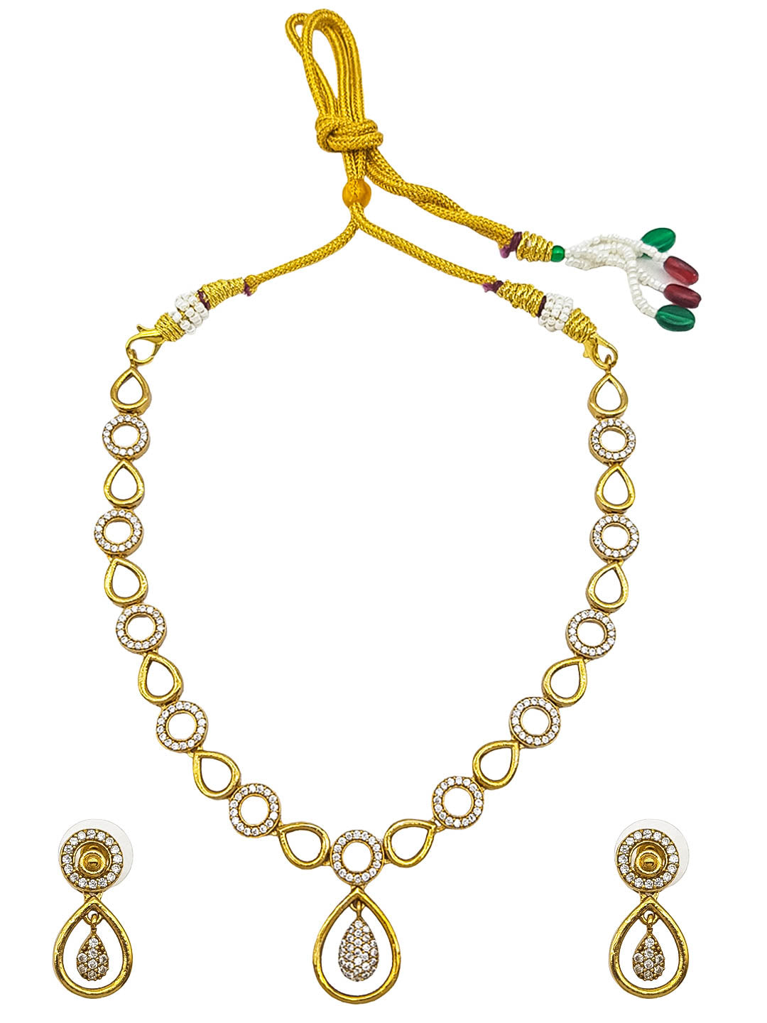 Sayara Collection Elegant CZ Necklace Set 22140N