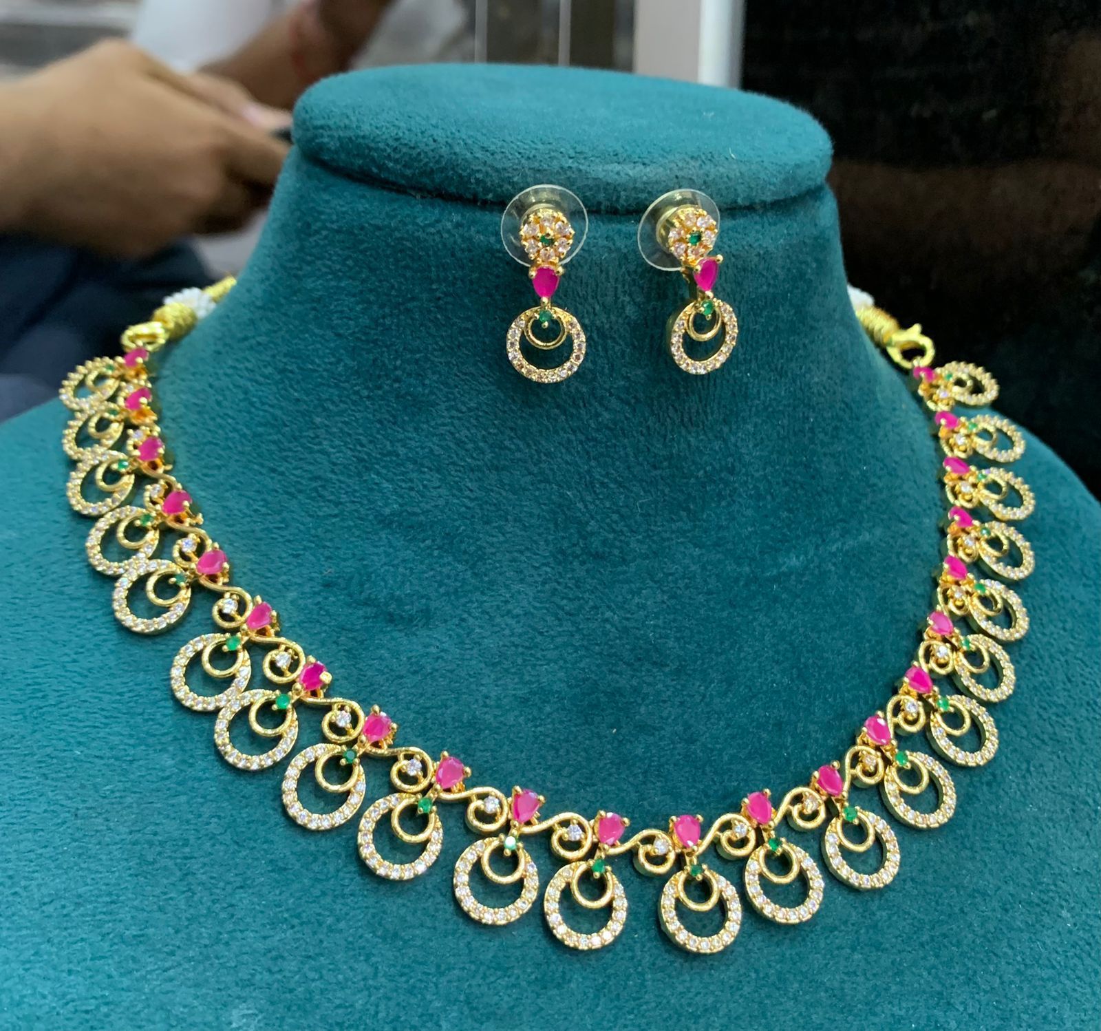 Sayara Collection Elegant CZ Necklace Set 23424N