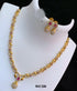 Sayara Collection Floral drop CZ stone Party Wear Necklace Set 9416N