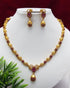 Sayara Collection Floral drop CZ stone Party Wear Necklace Set 9416N