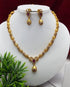 Sayara Collection Floral drop CZ stone Party Wear Necklace Set 9416N