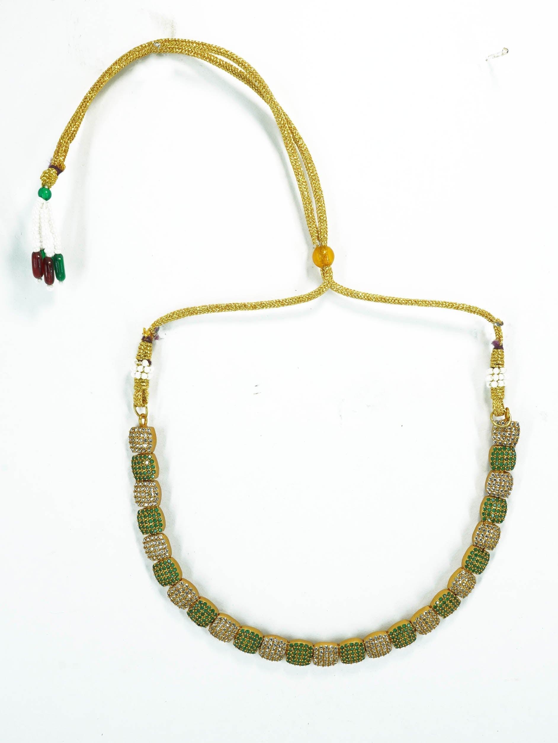 Sayara Collection Floral pattern Extremely gorgeous Party Wear Necklace Set 10537N - Griiham